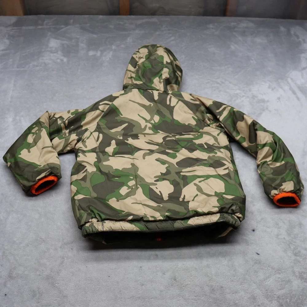 North Face Jacket Kids 4T Camo Reversible Puffer Full Zip Coat Winter Light Pack